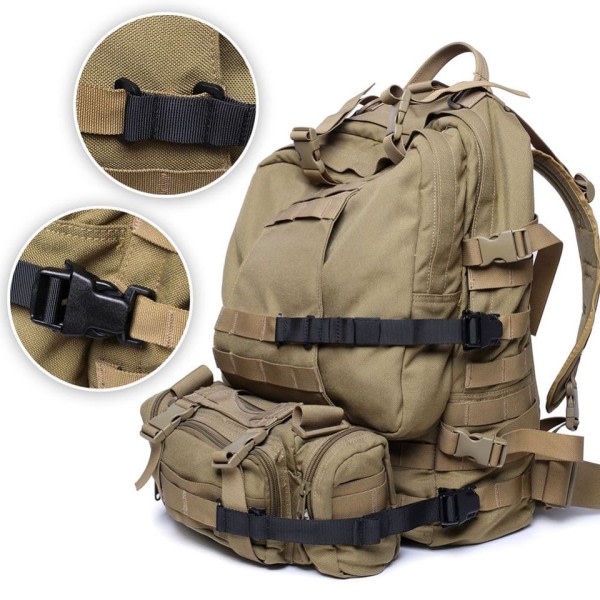 4st Tactical MOLLE Remmar med Spänne Klämmer Kompression Remmar