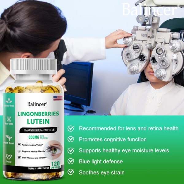 Skydda Ögon hälsa Lindra Ögon Trötthet Lindra Stress Macular Hälsa Syn Vård Immun System 60 kapsel