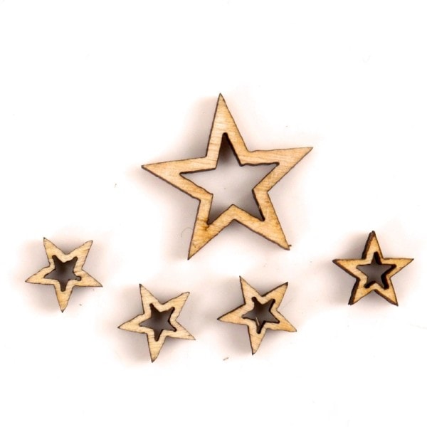 Tre Hul Stjerne Shape Scrapbooking Utsmykning Håndverk Håndlaget Hjemme Bryllup Dekorasjon Tilbehør