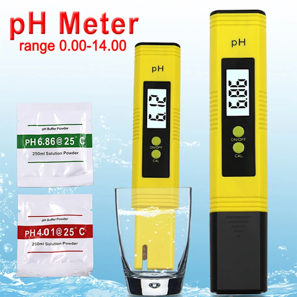 PH Meter 0,01 Hög Precision för Vatten Kvalitet Tester med 0-14 Mätning Räckvidd