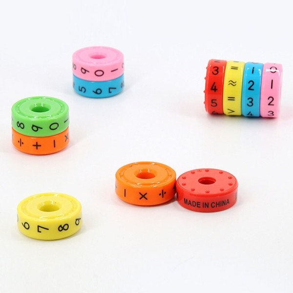 Barn Matematik Siffror Magic Kub Toy Montessori Pussel Spel Barn Lärande Utbildnings Matematik Magnetiskt block