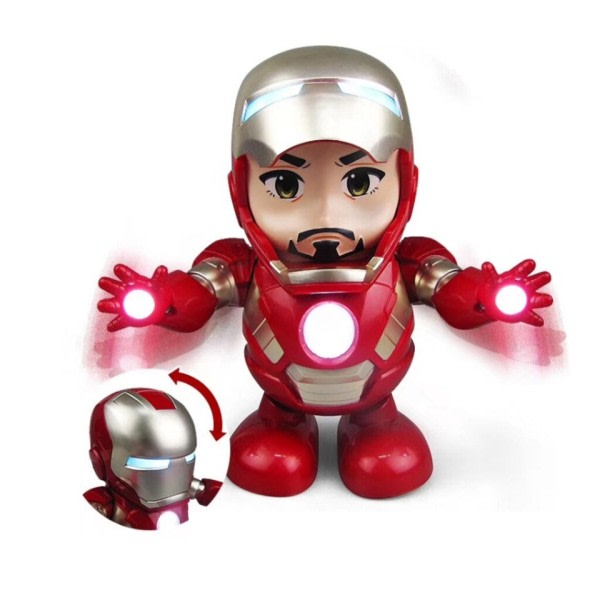 Cute Anime Figurines Legends Avengers Dancing Iron Man Robot Model Captain America