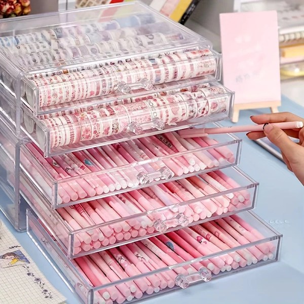 3/5Layer Acrylic Srawer Clear Office Organizer Srawer for Desk