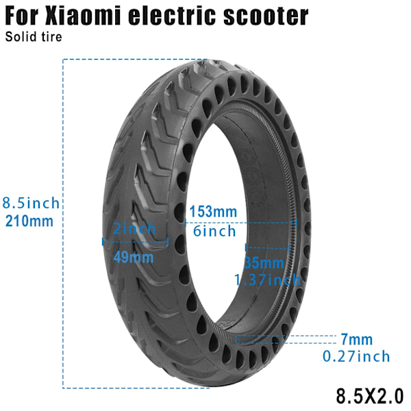 Slitstarkt Solid Däck för Xiaomi M365 Pro Elektrisk Scooter
