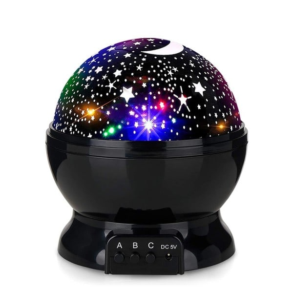 Stjerne Projektor Lampe LED Natt Lys Baby Dekor Roterende Barnehage Måne Galaxy Projektor