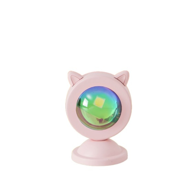 Mini Dyr USB Solnedgang Lampe Led Projektor Natt Lys Bord Katt Stil Atmosfære