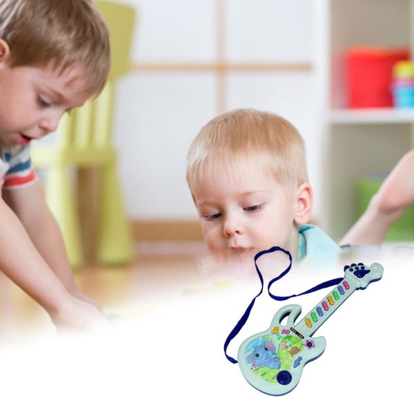 Elektrisk guitar Legetøj Musik Spil Børn Dreng Pige Småbørn Lærende Udviklingsmæssigt Elektron Legetøj