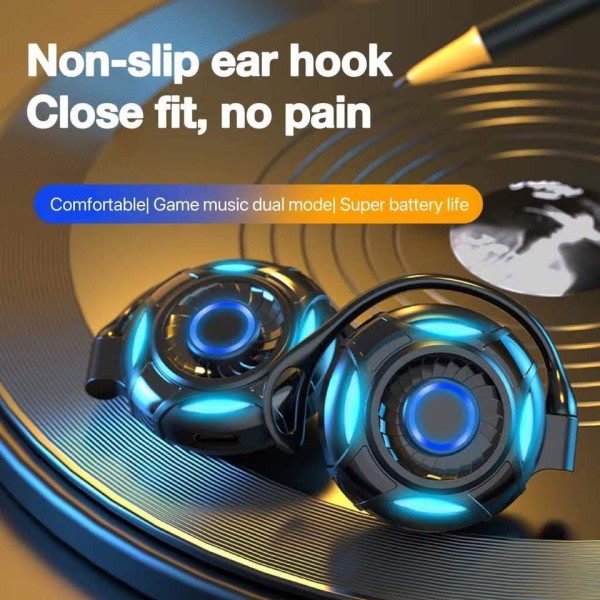 Trådlösa Hörlurar Fone Bluetooth 5.2 Hörlurar Touch Control Headset Med Mic Vattentät Sport Hörlurar