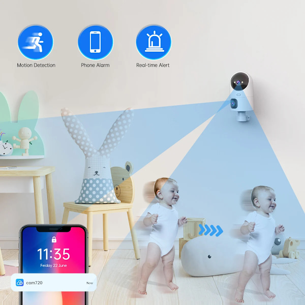 6MP PTZ IP Kamera 5G WiFi Dual Lens Kamera Hem Säkerhet CCTV