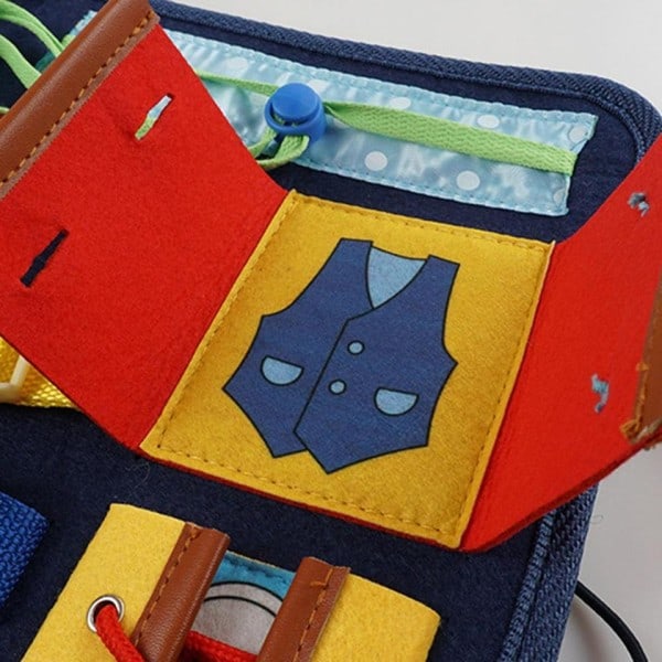 Montessori vaatteet laukku kirja opetus apu lapset opetus hieno moottori harjoitus lapset