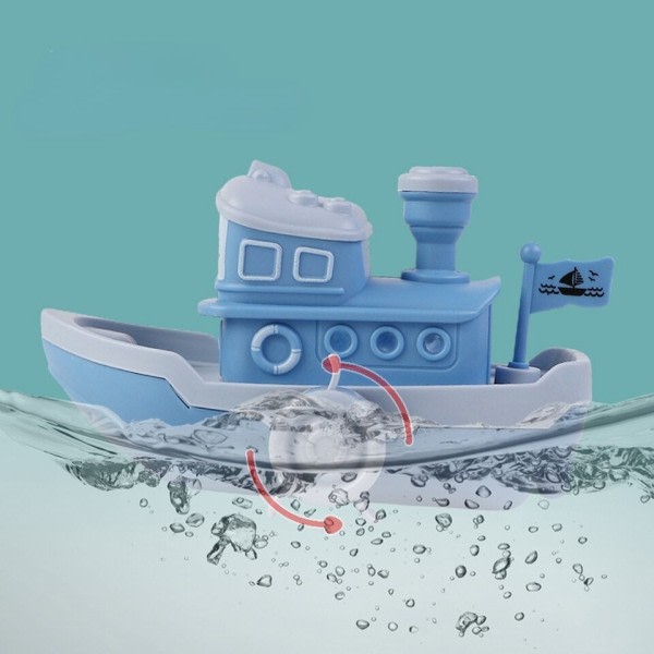 Kylpy lelut söpö sarjakuva laiva vene kellokone lelu tuuli ylös lelu lapsille vesi lelut uinti ranta peli