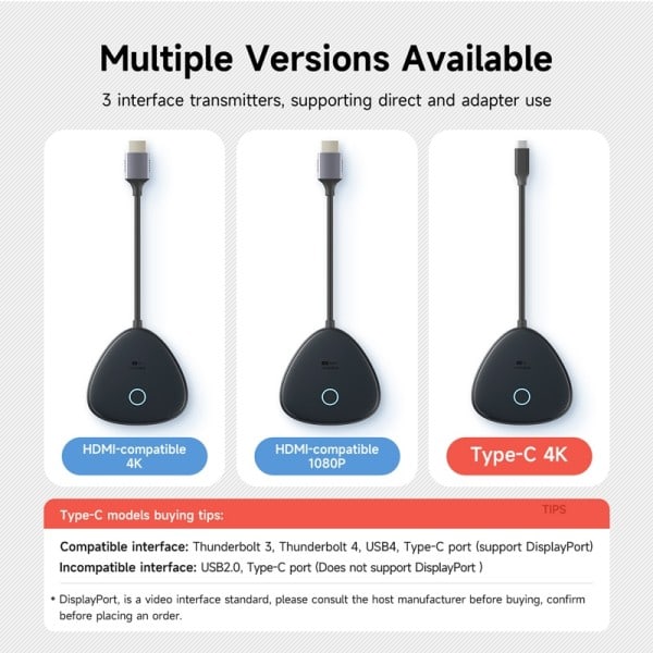 Trådlös HDMI-kompatibel Sändare och mottagare Enterprise 4K Extender Kit Display Adapter Dongle