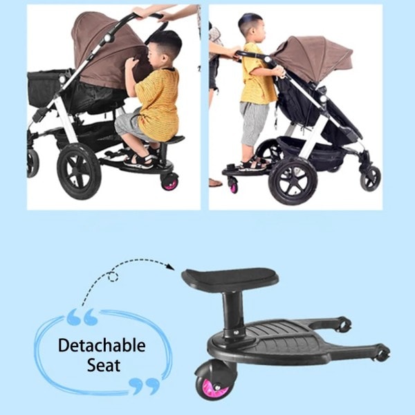 Mode børn klapvogn pedal adapter anden barn hjælper trailer tvillinger scooter blaffer