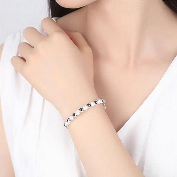 KorutTop korut 925 sterling hopea ylelliset helmet rannekorut rannekorut