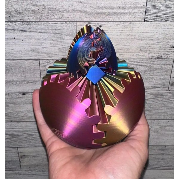 3D Printed Kugghjul Ball Roterande Leksak Skrivbord Dekorativ Modell Ornament