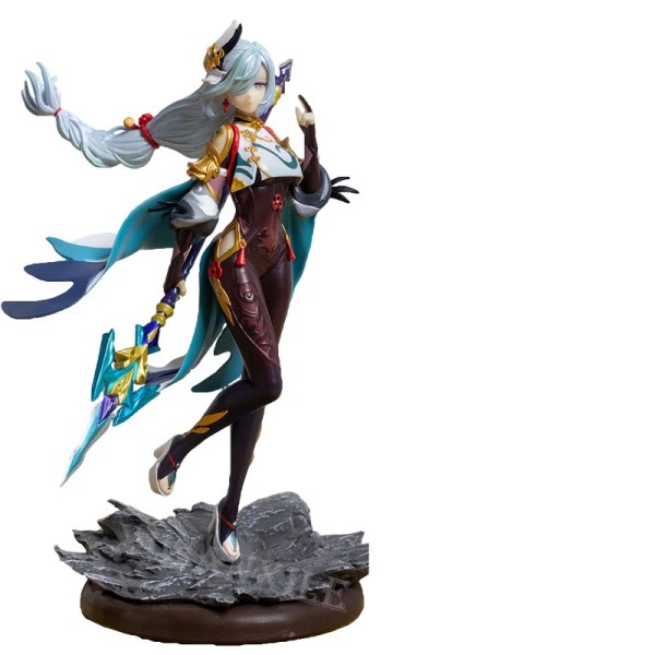 Genshin Impact Shenhe Anime Figur Mona Action Figur Samlerobjekt Modell Dukke Leker