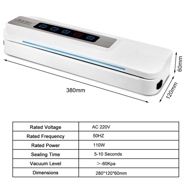 LED Mat Vacuum  Automatisk Kommersiell Husholdning Sealer Emballasje Maskin 10 poser kutter gratis LCD berøring