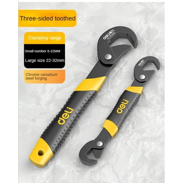 Universal Nøkkel Rør nøkkel Open End Spanner Set Høykarbon Stål Snap N Grip Verktøy