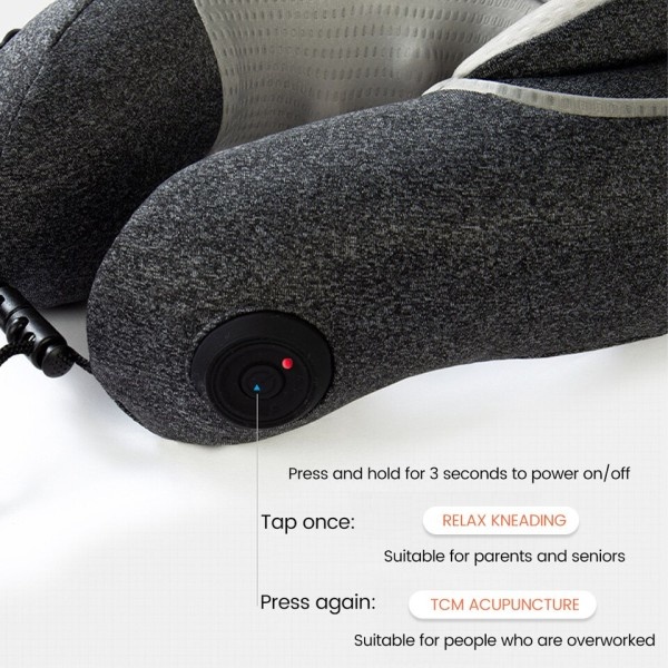 Elektrisk U Shaped Massage Pude Massager til Nakke Shiatsu Rejse pude