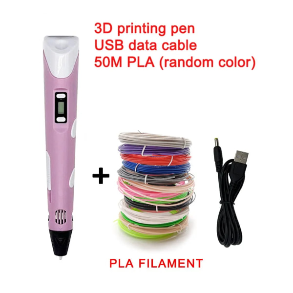 3D Penna För Barn Teckning Utskrift Penna med LCD Skärm Med Filament Leksaker för Barn Jul