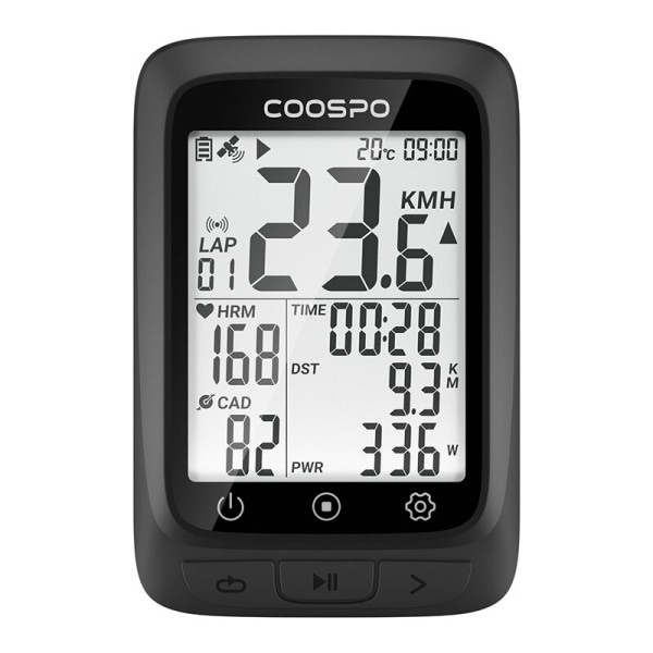 Pyörä tietokone GPS langaton polkupyörä matkamittari nopeusmittari 2,4 tuumaa Bluetooth 5,0 ANT Vesipitävä