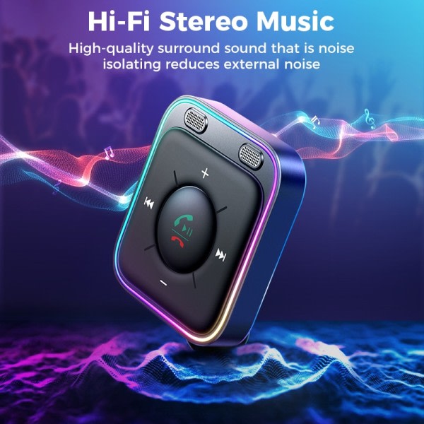 Bluetooth 5.3 auto sovitin parannettu kaksois mikrofoni ENC kohina poisto 3,5 mm AUX sovitin