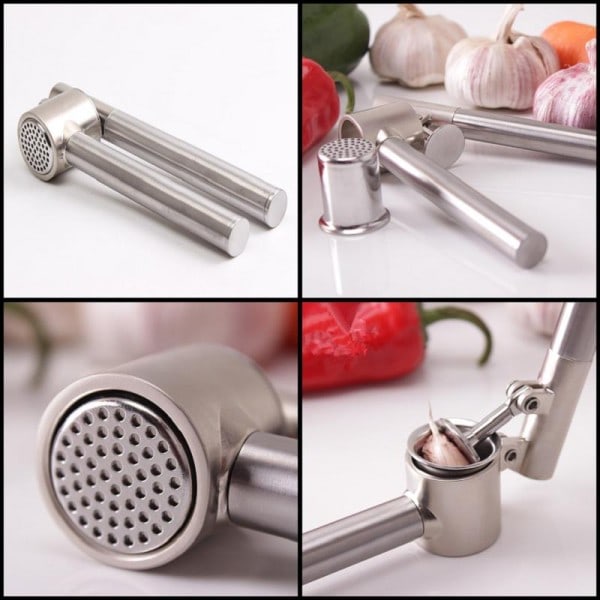 Super Stanless Steel Hånd Squeeze Juicer Hvitløk Press Crusher Ingefær Squeezer Slicer Masher Kitchen Gadgets
