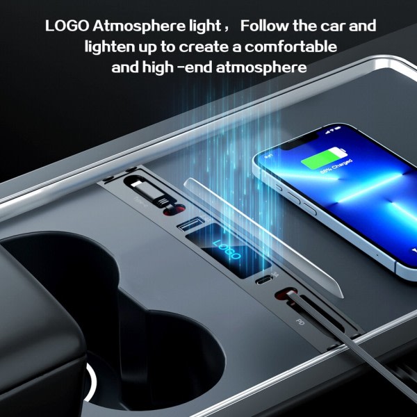 Bil USB lader Multi Port for Tesla