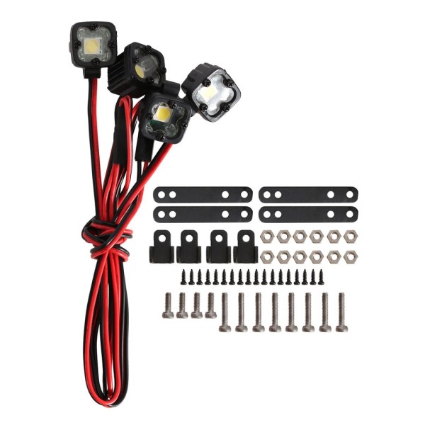 RC Car Bright LED Lights Lys Spotlight for 1/10 RC Crawler Axial SCX10 90046 Wraith Capra