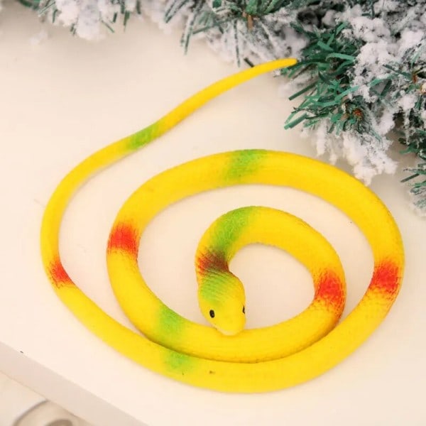 Trickery simulerad orm gummi orm rolig leksak rund huvud orm mjuk gummi simulerad leksak