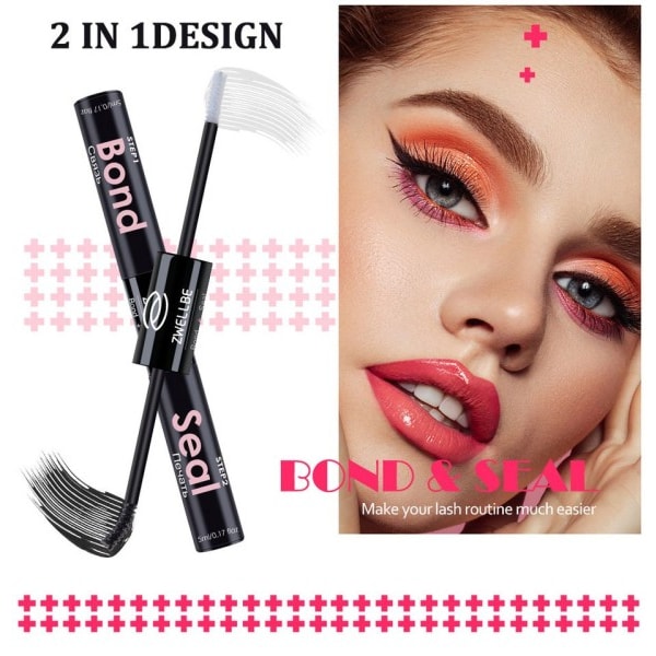 Lash Bond and Seal og Fjerner Kit Clusters Vippe Lim Fjerner Vanntett Gjør det selv Vippeforlengelser Lim