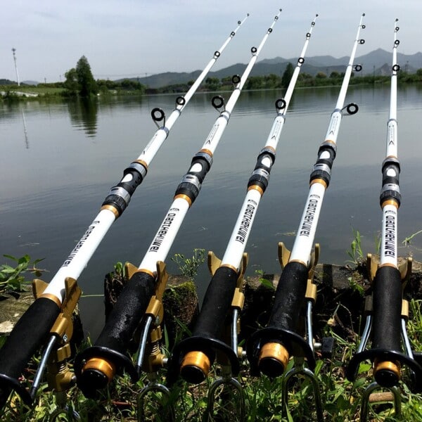 2,1M -3,6M Karper Fiske Stang Federer Hård FRP Carbon Fiber Teleskop Fiske Stang