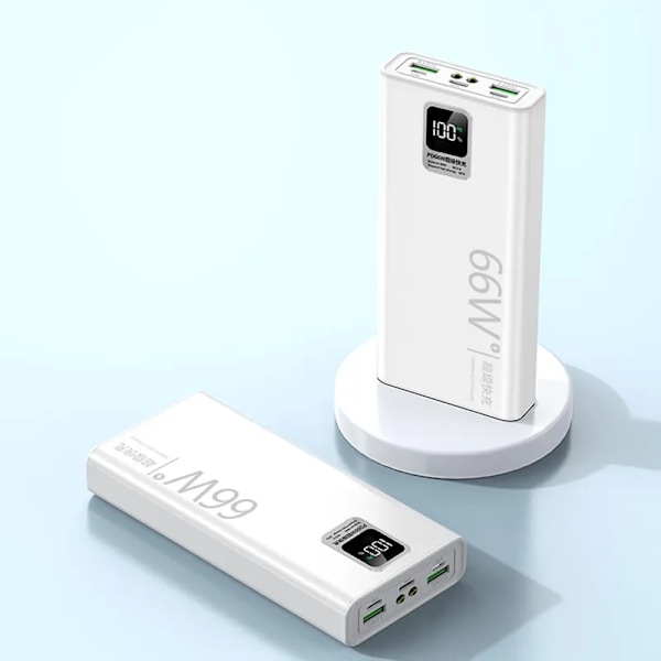 30000mAh Digital Display Power Bank 66W Super Rask Lading