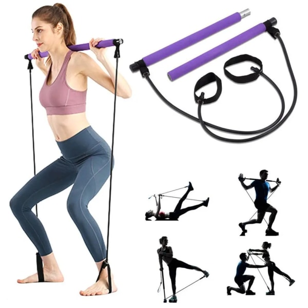 Jooga Resistance Bands Pilates Stick Kehonrakennus Crossfit Kuntosali kumi putki Elastiset nauhat