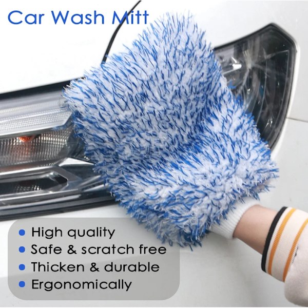 Plysch Biltvätt Mitt Mikrofiber Tjock Bil Cleaning Mitts Auto Tvätt Tillbehör Bil Rengöring Verktyg