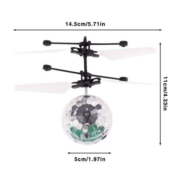 Aikuiset Lapset Välkkyvä Mini Drone Lelut Lapset Värikäs Loistava LED RC Lentävä Crystal Ball