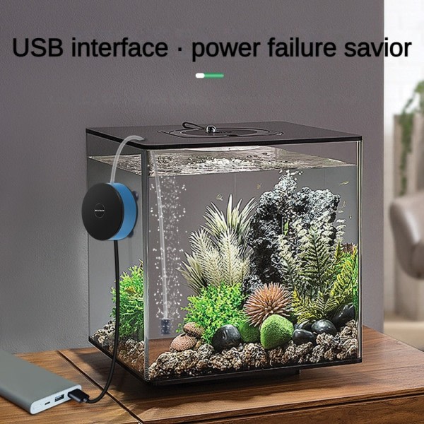 Akvarium tillbehör USB luft tryck liten syresättande pump