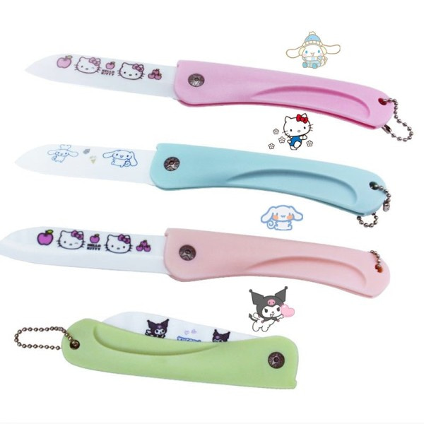 Hello Kitty Cinnamoroll Portable Mini Reise Husholdning Peeler Mat Kniv