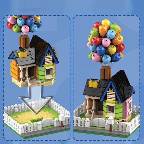 Bygning blok hus ballon flyvende hus global historie overordnet skulptur modulær by bygning blok