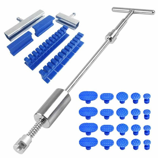 Bil lackfri buckla Reparation Verktyg Set Auto plåt Metall Demonteringssats Slide Hammare Reverse Hammare Bil Underhåll Renovera Kit