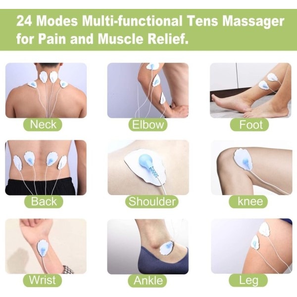 24 Modi 20 Intensitet Elektrisk Stimulering Massager Muskel EMS terapi