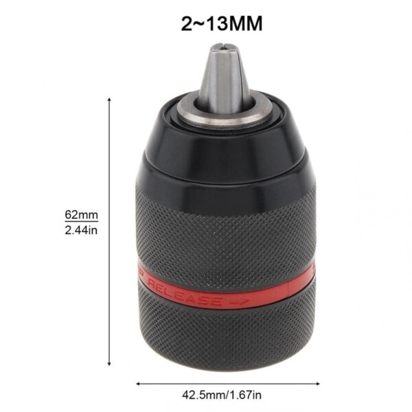 1,5-13 mm Nøglefri Metal Bor Chuck Adapter Selvlåsende Bor Bit Holder