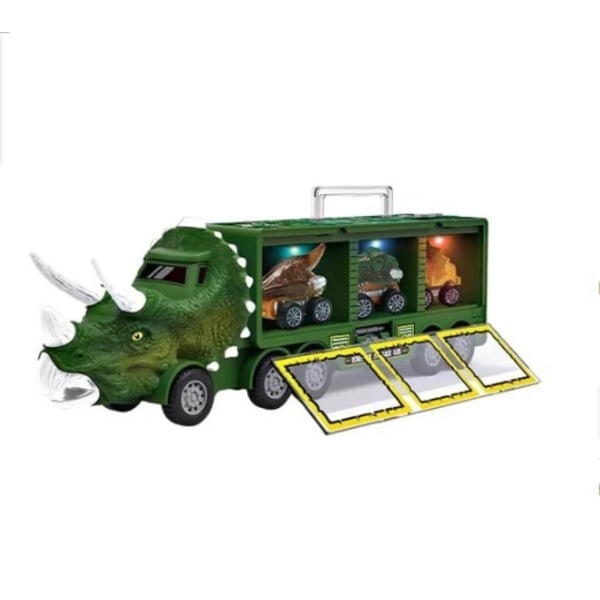 Dinosaur Transport Legetøj Lastbil Træk Tilbage Køretøjer Dino Container Opbevaring Bil