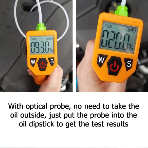 Motor Olje Tester för Auto Kontroll Olje Kvalitet Detektor med LED Display Gas Analysator Bil Test Verktyg