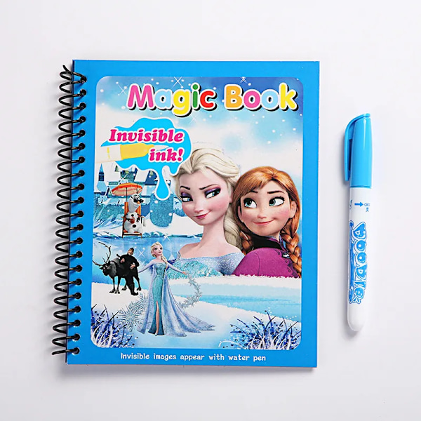Frosset Elsa Vand Maling Tegning Legetøj Graffiti Anime Action Figur Akvarel Magic Book