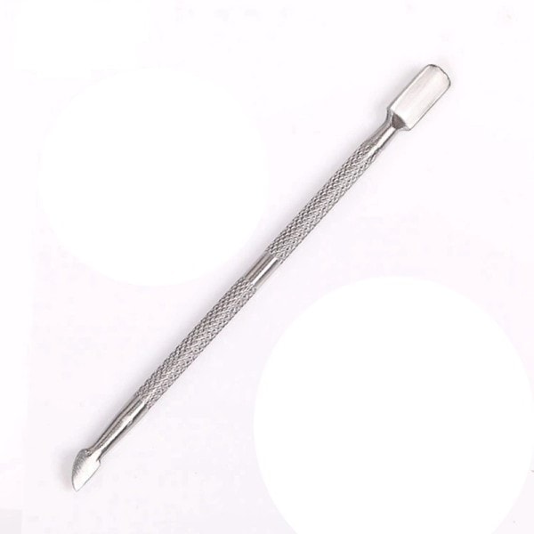 Double Ended Cuticle Pushers Remover Rostfritt Stål Nagellack Scraper Cleaner Nail Art