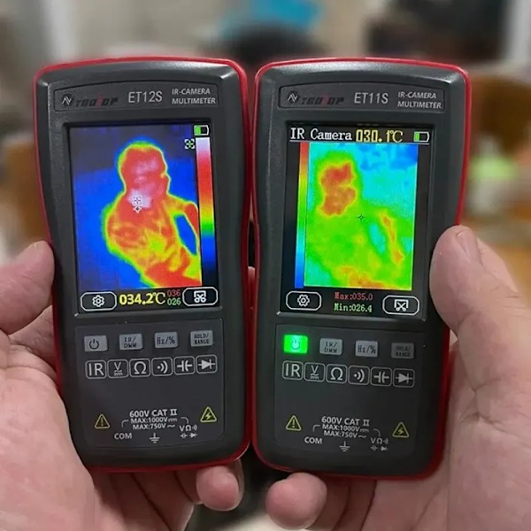 Termisk Imaging Kamera Multimeter 2 IN 1 Thermal Imager 2,8-tommers Touch Screen IR Kamera Solar Circuit Automotive Detect