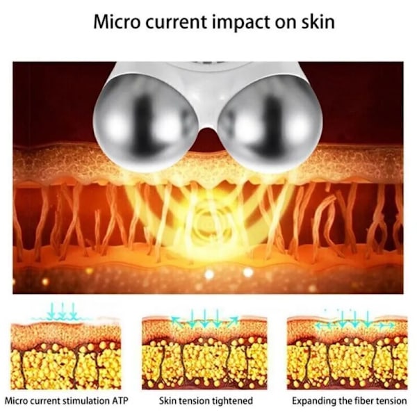 Oppladbar Face Massager 5 Gears Elektrisk Micro-Current 3D EMS Firming
