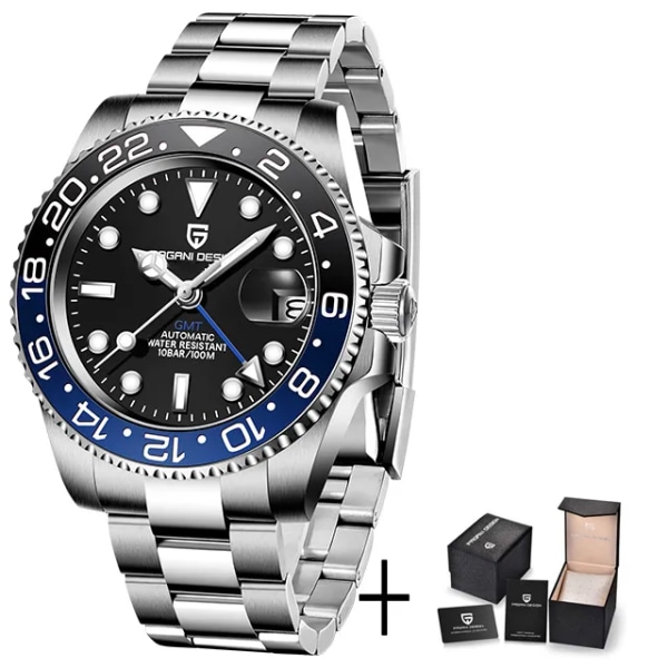 Ure Mænd' Luksus Sapphire Automatisk Mekanisk Ur 40MM rustfrit stål vandtæt ur
