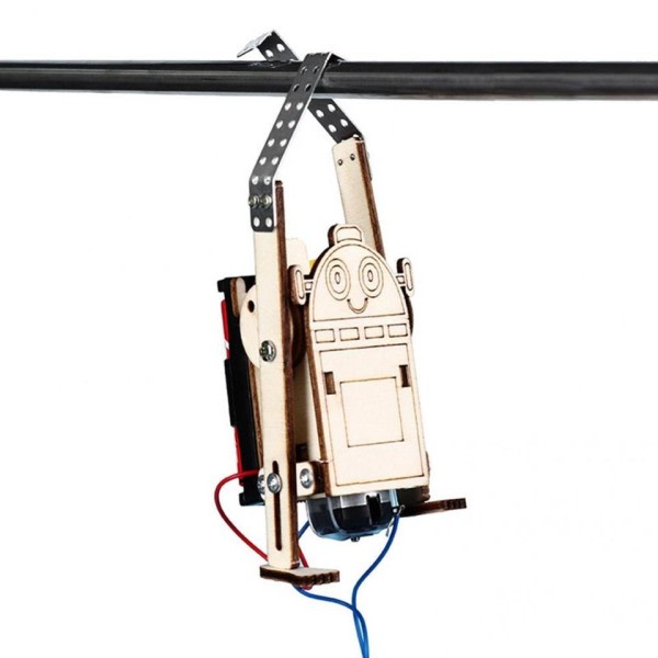 til børn praktisk evne legetøj elektrisk diy børn træ pædagogisk legetøj træ reb klatring robot kit